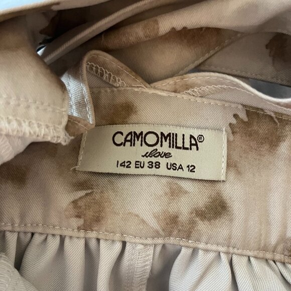 Italian Classic Long Flare and Belted Patterned Dress - Picture 9 of 10